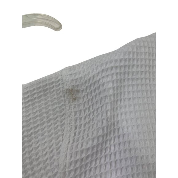 Turquaz White Waffle Weave Cotton Blend Bathrobe With Belt One Size Unisex 27f - Picture 5 of 6